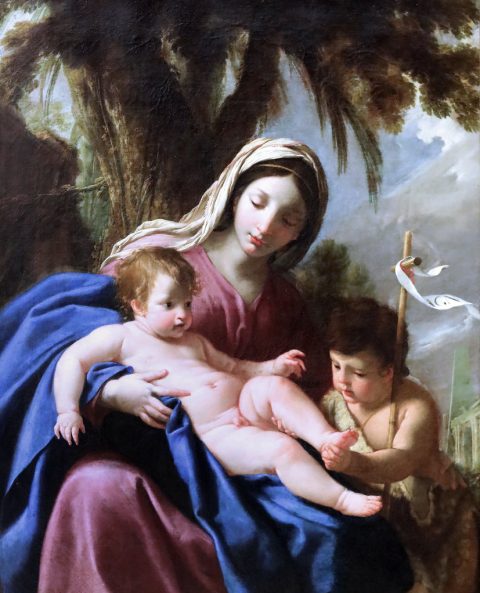 IMG_6430FBA Eustache Lesueur. 1616-1655. Paris. La Vierge l'Enfant et Saint Jean Baptiste. The Virgin the Child and Saint John the Baptist.1642. Louvre.