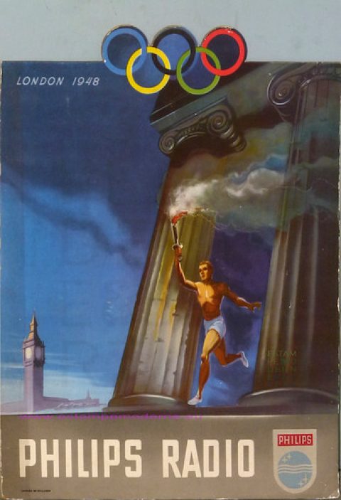 Affiche des Jeux Olympiques de 1948 , l'Homme ce nouveau Dieu - DR