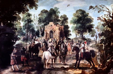 IMG_0503R Sébastien Vrancx 1573-1647. Anvers Campement de brigands. Camp of robbers Quimper. Musée des Beaux Arts.