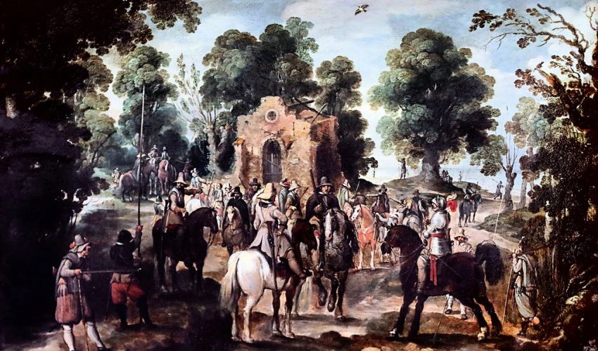 IMG_0503R Sébastien Vrancx 1573-1647. Anvers Campement de brigands. Camp of robbers Quimper. Musée des Beaux Arts.