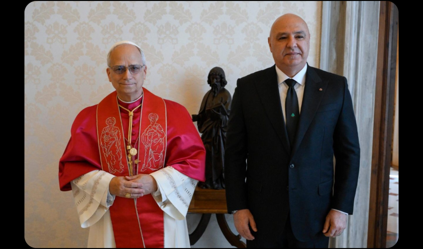 Le pape Léon XIV et le président AOUN - DR VATICAN MEDIA