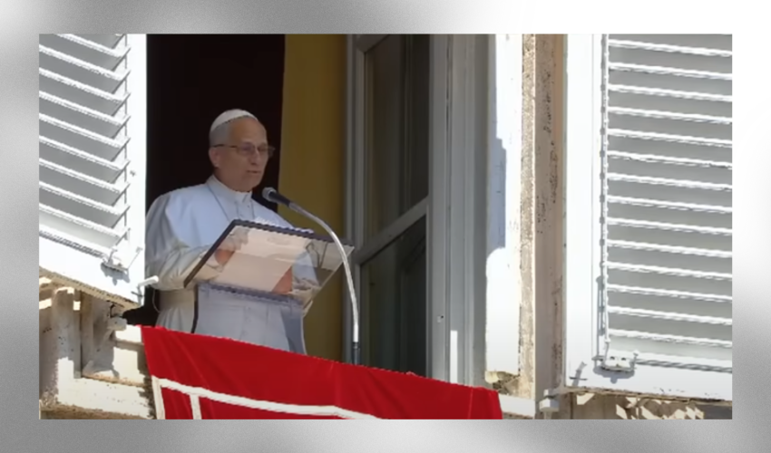 Le pape Léon XIV lors de l'Angelus - DR