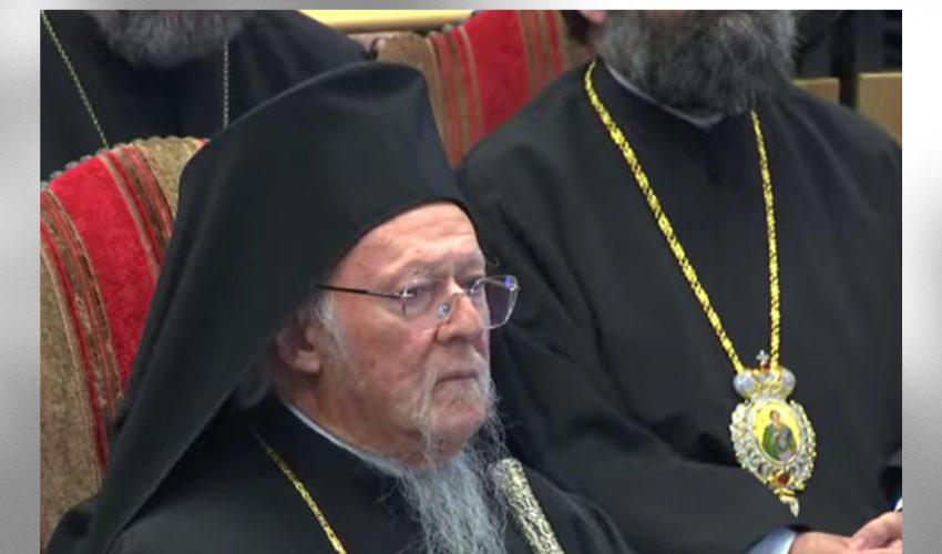 Le patriarche Bartholomée Ier de Constantinople - capture écran