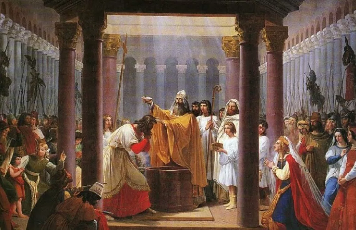 Baptême de Clovis, peinture de Jean Alaux