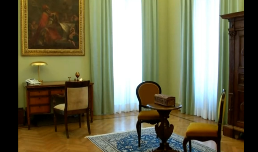 Intérieur de la chambre du Pape, villa Barberini à Castel Gondolfo - DR