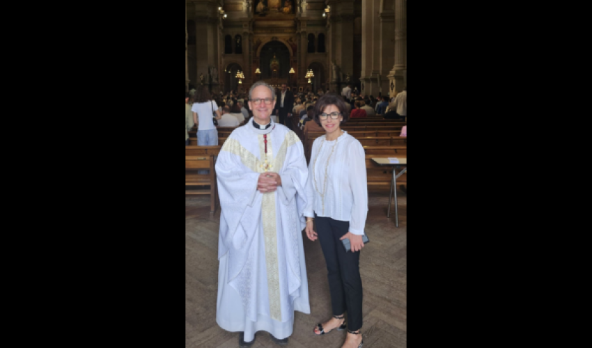 Rachida Dati avec le père Lefevre Pontalis le 22 juin 2025  - photo réseau X