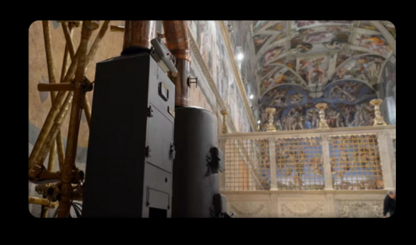 Il "comignolo" , la cheminée d'où sort la fumée blanche ou noire du conclave - DR
