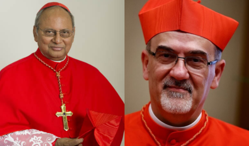 Cardinal Ranjith et le cardinal Pizzaballa - DR