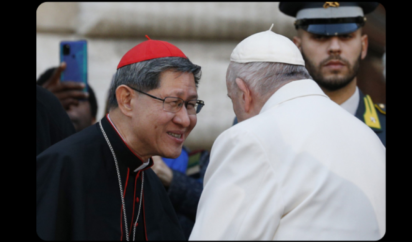 Le Cardinal Tagle lors d'une rencontre avec François - DR