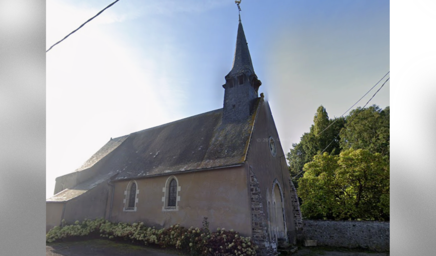 église de  Quelaines-Saint-Gault - capture google street
