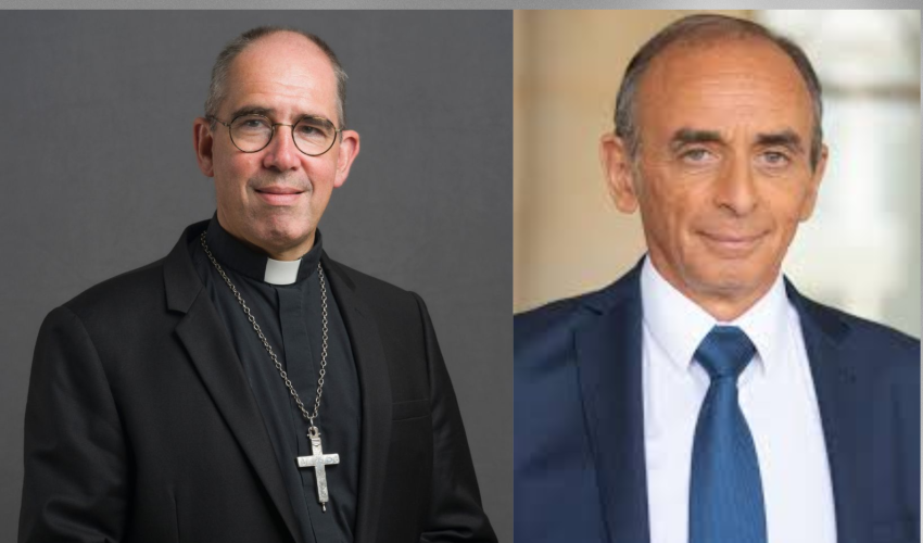 Monseigneur Matthieu Rougé - Eric Zemmour - Photo  Wikipedia / Eglise catholique