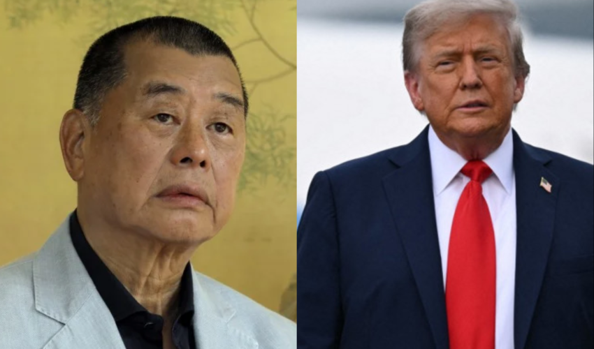 Jimmy Lai et le président Trump - DR