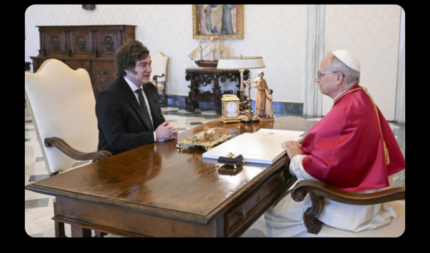 Le président argentin et le pape Léon XIV - DR vatican media