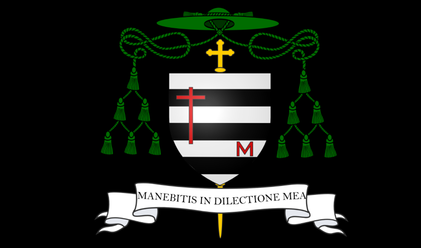 Devise de Monseigneur de Kerimel :  « MANEBITIS IN DILECTIONE MEA » : Vous demeurerez dans mon amour