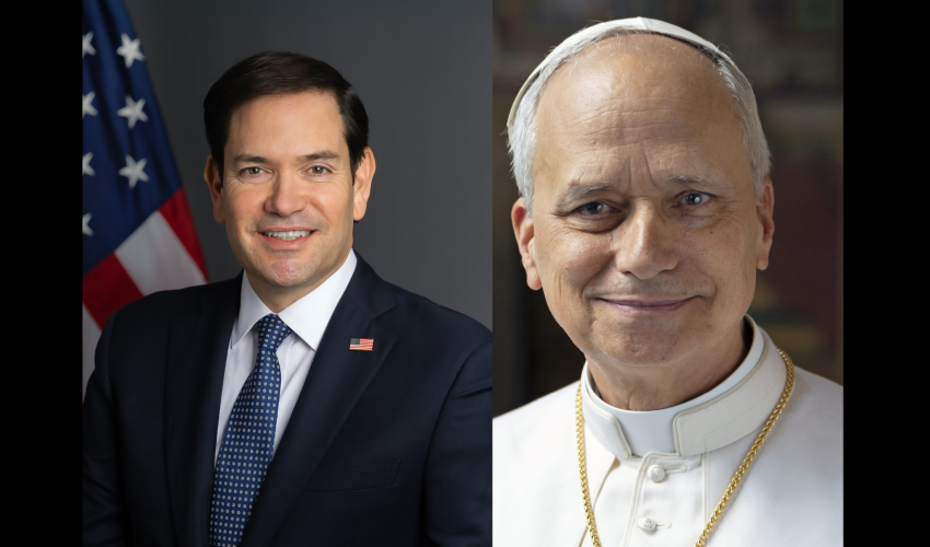 Marco Rubio, secrétaire d'état américain et le Pape Léon XIV - DR