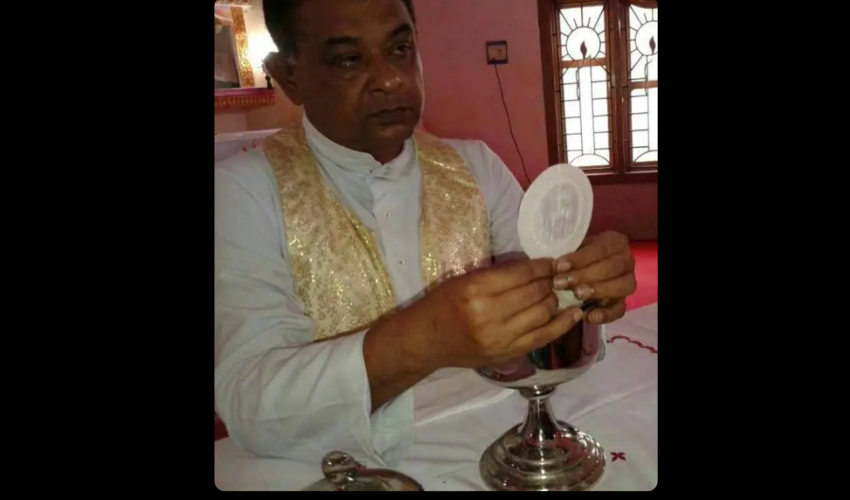 Le père Thomas Pathickal, curé de Vilakkannur au moment de l'apparition - DR