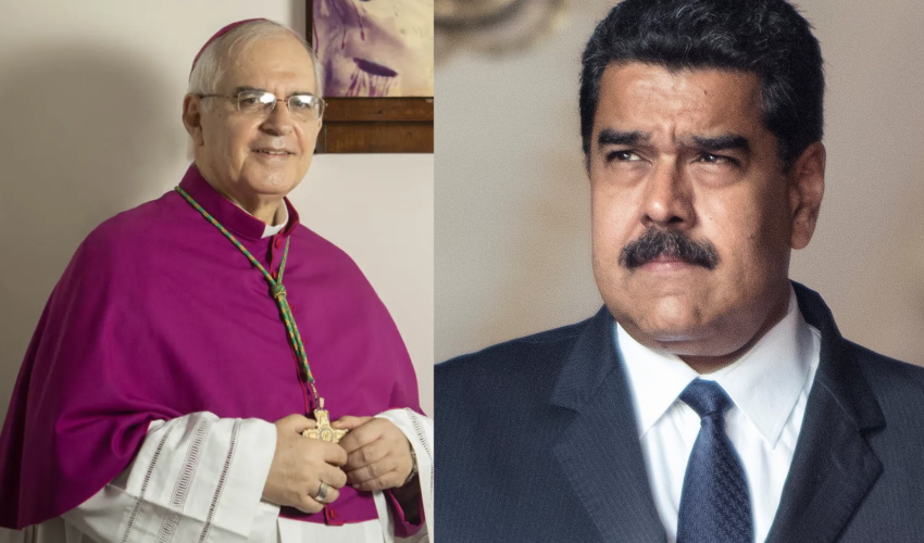 Monseigneur Moronta,  ( à gauche) , Nicolas Maduro ( à droite) - DR