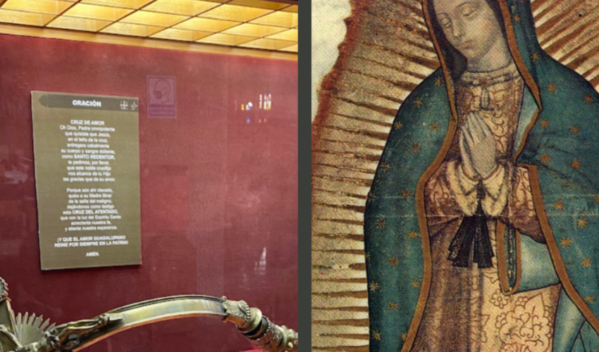 image de la croix déformée par l'explosion - DR