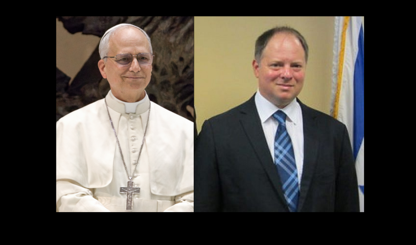 Le pape Léon XIV et Yaron Sideman, ambassadeur d’Israël près du Saint-Siège - DR