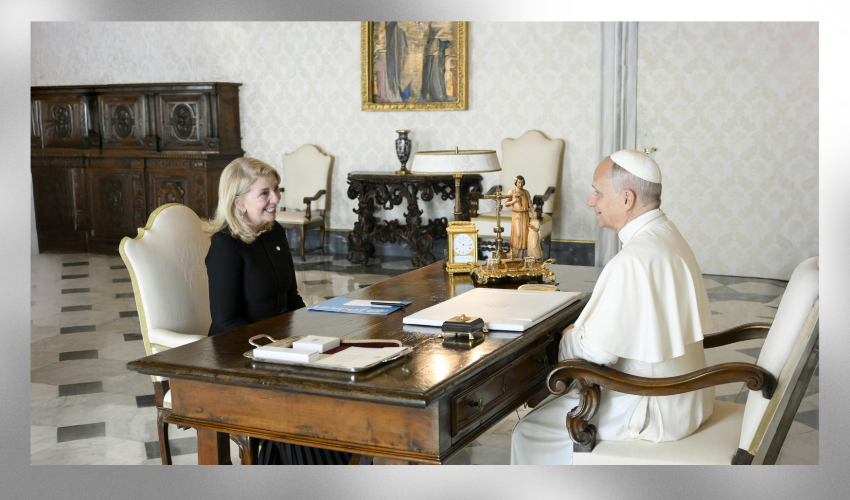Catherine Russell, directrice générale de l’UNICEF et le pape Léon XIV - DR