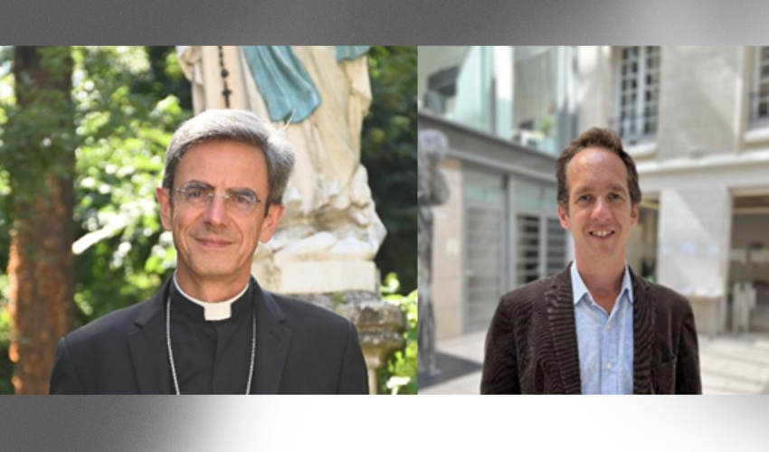Monseigneur Pierre-Antoine Bozo et Amaury Guillem - photo @Eglisecatholique