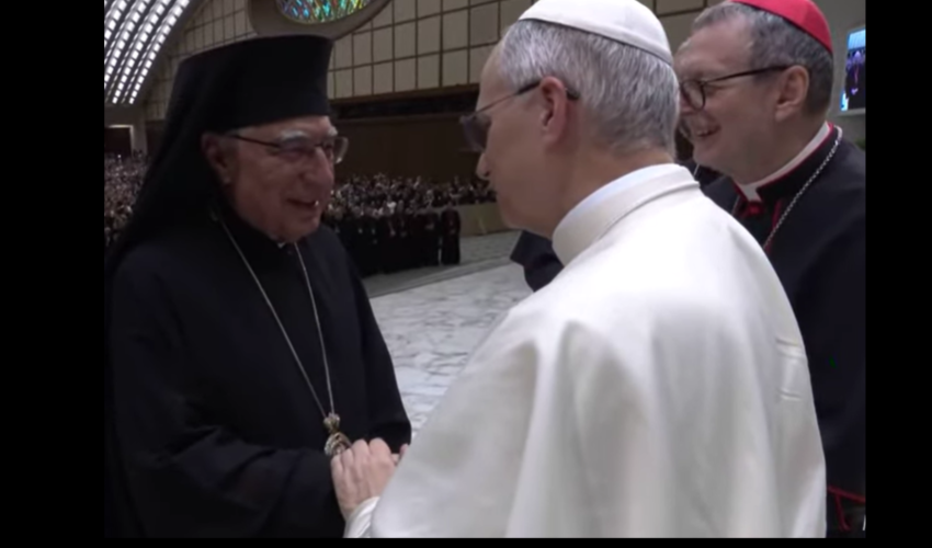 Le pape Léon avec les représentants des Églises orientales - capture écran