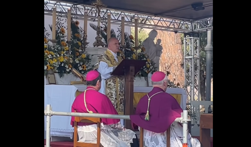 Sermon du supérieur général de la Fraternité Saint Pie X lors du pèlerinage jubilaire à Rome - capture Facebook