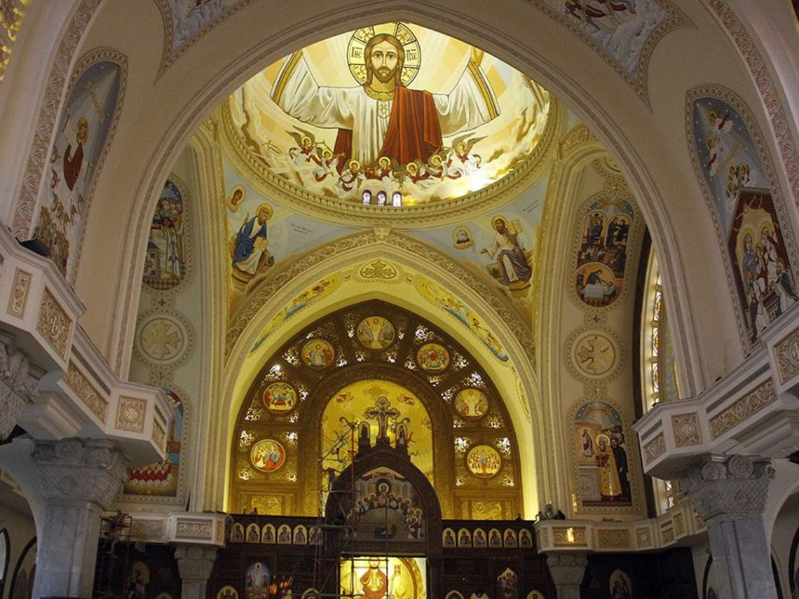Intérieur de l'église copte Saint Marc  au Caire