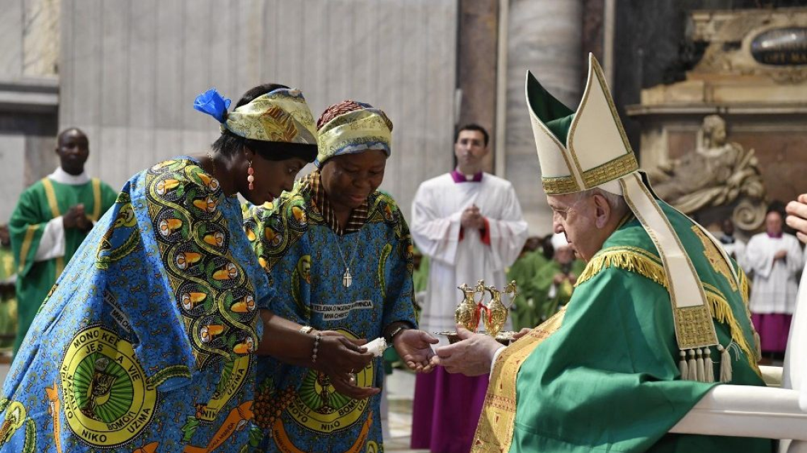 La pape lors de la Messe pour la communauté congolaise de Rome en juillet 2022