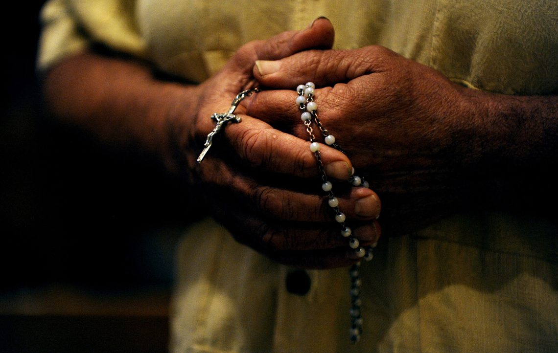 October is the month the church dedicates to the rosary. The church synod the new evangelization begins Oct. 7, the feast of Our Lady of the Rosary. (CNS file photo/Mike Crupi, Catholic Courier) (Sept. 28, 2012) See OCTOBER-ROSARY Sept. 28, 2012.