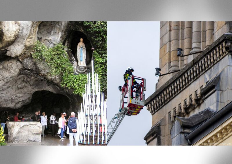 Image for the Tweet beginning: 🚨INCENDIE A LOURDES  dans