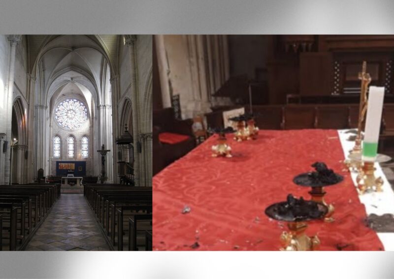 Image for the Tweet beginning: 🚨✝️[Région Centre] Incendie à l’église