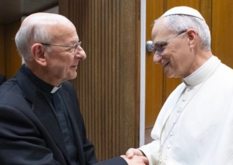 Image for the Tweet beginning: 🔴⚡️Léon XIV a reçu le